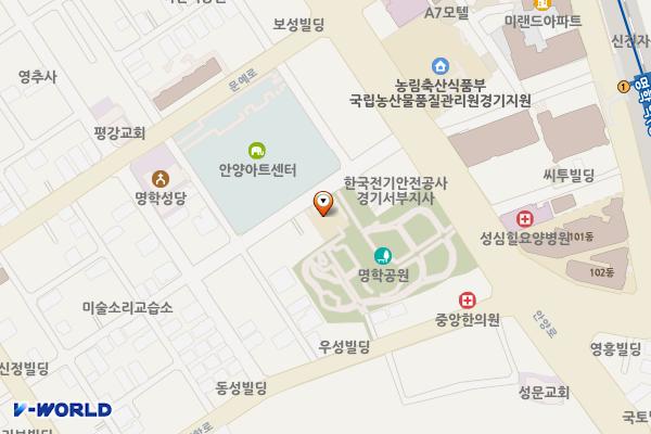 안양8동 행정복지센터 공중화장실 위치 지도 — 경기도 안양시 만안구  안양로111번길 17