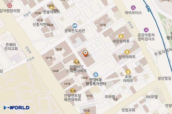 명학시장 상가건물 위치 지도 — 경기도 안양시 만안구 수리산로47번길 38 (안양동, 명학시장 아파트)