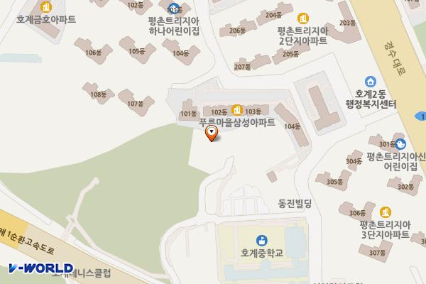 호계공원 게이트볼장 공중화장실 위치 지도 — 경기도 안양시 동안구 경수대로665번길 74-30