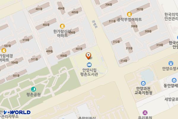 평촌공원 공중화장실 위치 지도 — 경기도 안양시 동안구 평촌대로 256