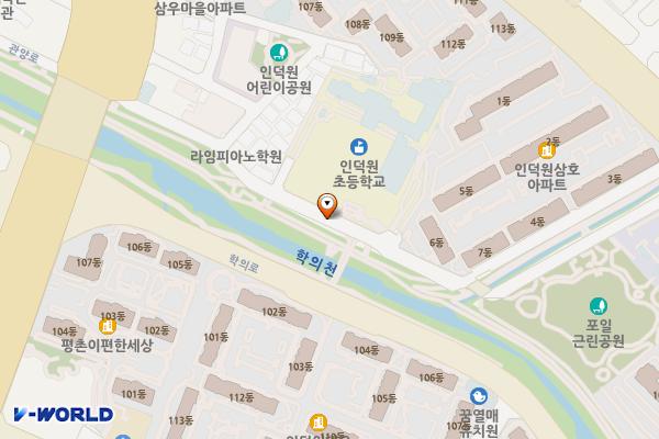 학의천 수질정화시설 공중화장실 위치 지도 — 경기도 안양시 동안구 관양동 1307-173