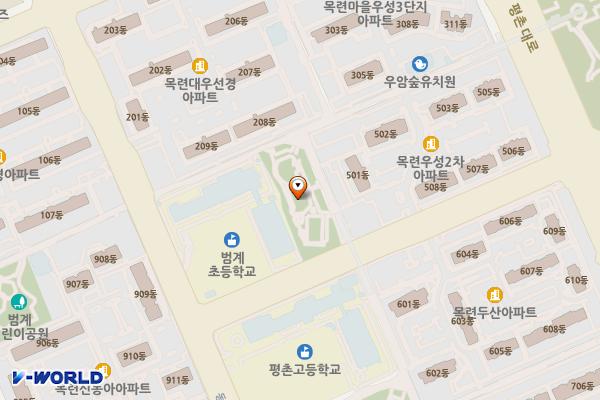목련어린이공원 공중화장실 위치 지도 — 경기도 안양시 동안구 호계동 1052-2