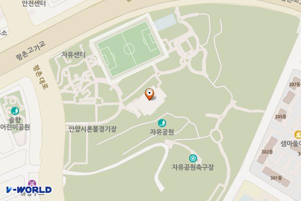 자유공원 론볼링장 옆 공중화장실 위치 지도 — 경기도 안양시 동안구 평촌대로 76