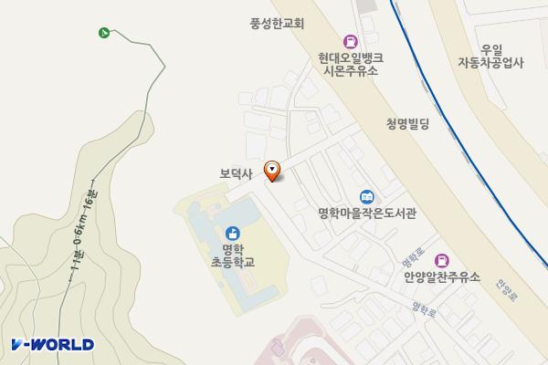 카페수다벅스 개방화장실 위치 지도 — 경기도 안양시 만안구 명학로 56, 카페수다벅스 (안양동)