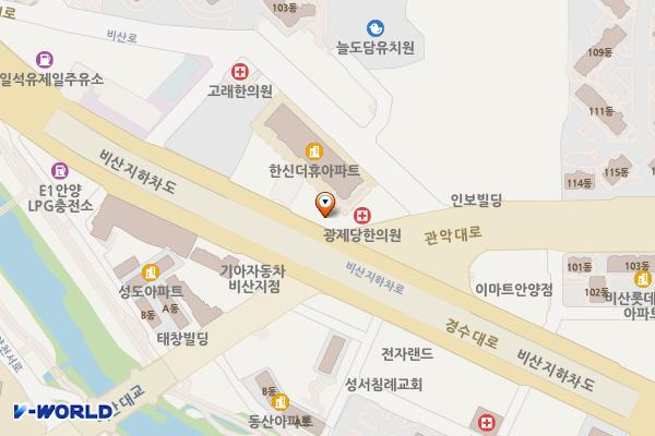 안양시 선거관리위원회 위치 지도 — 경기도 안양시 동안구 경수대로 932(비산동, 안양동안만안구구선거관리위원회합동청)