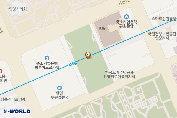 시청앞광장 인라인경기장 옆 공중화장실 위치 지도 — 경기도 안양시 동안구 관양동 1591-5