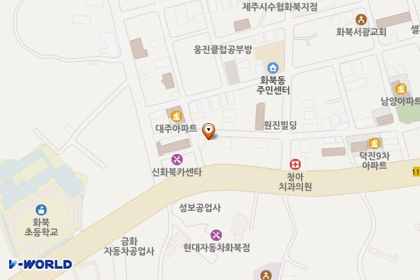 화북일동 1984-1, 1984-2 위치 지도 — 제주특별자치도 제주시 화북일동 1984-1
