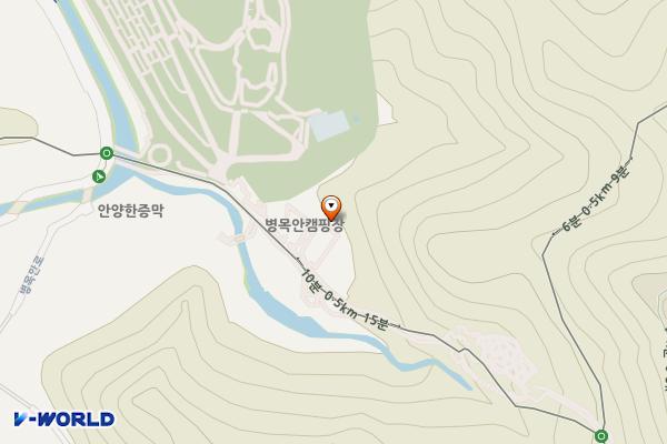 병목안 캠핑장 위치 지도 — 경기도 안양시 만안구 병목안로 247번길 37