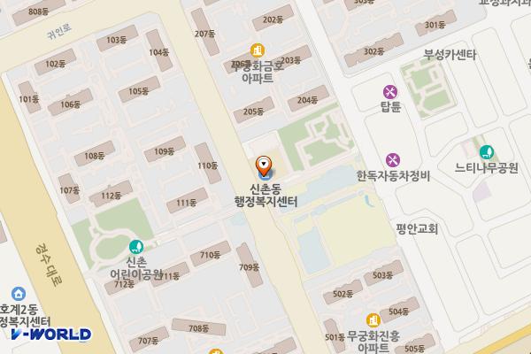 신촌동 행정복지센터 화장실 위치 지도 — 경기도 안양시 동안구 동안로 28