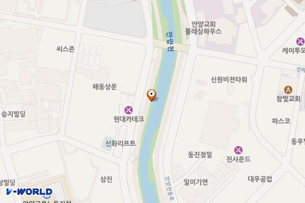 애향소공원 공중화장실 위치 지도 — 경기도 안양시 만안구 안양천서로 190