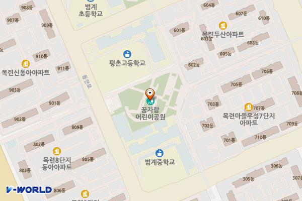 꿈자람어린이공원 공중화장실 위치 지도 — 경기도 안양시 동안구 호계동 1054-4