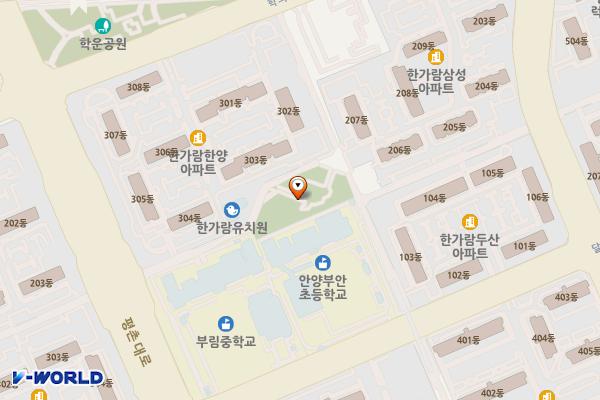 한가람어린이공원 위치 지도 — 경기도 안양시 동안구 관양동 1586-3