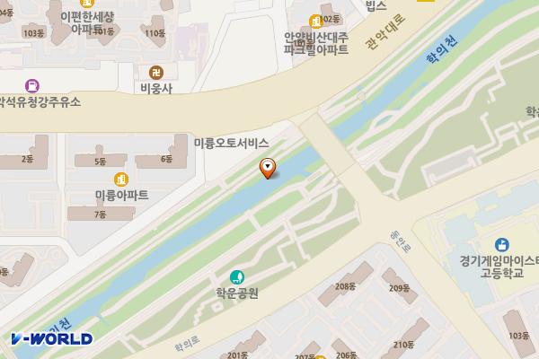 미륭아파트 앞 공중화장실 위치 지도 — 경기도 안양시 동안구 경수대로 868번길 16