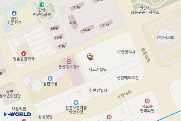안양우체국 위치 지도 — 경기도 안양시 동안구 평촌대로253번길 25