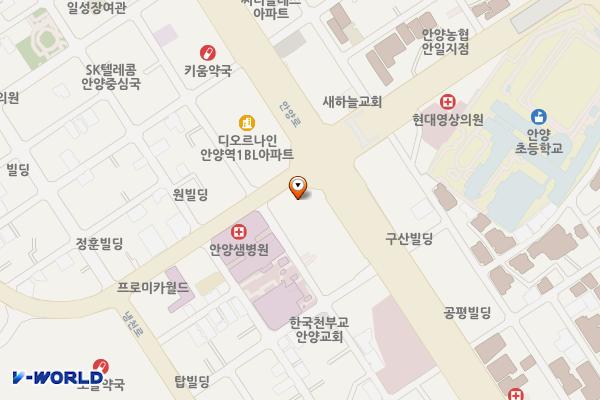 서안양우체국 위치 지도 — 경기도 안양시 만안구 안양로 233
