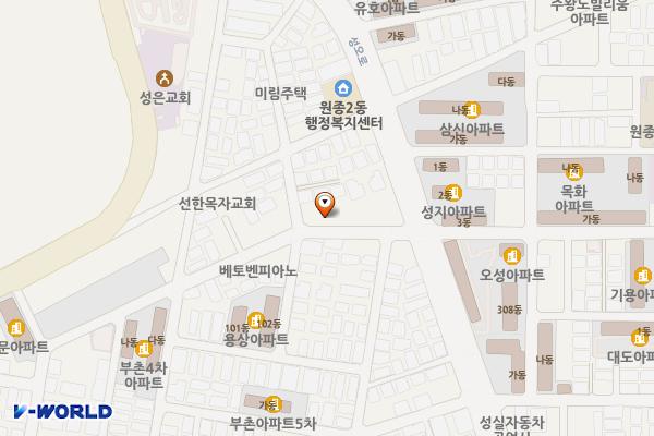 수정상가 위치 지도 — 경기도 부천시 오정구 성오로117번길 14(원종동)