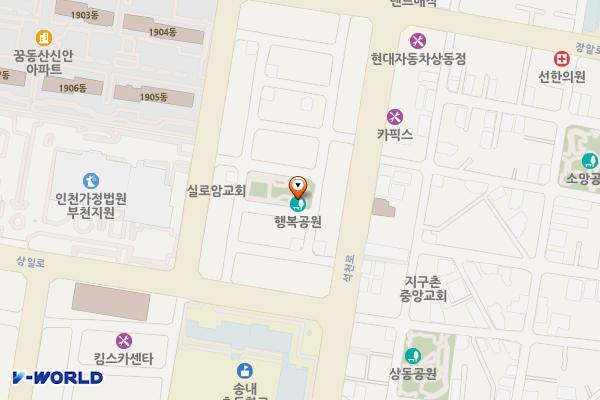 행복어린이공원 위치 지도 — 경기도 부천시 원미구 상일로149번길 18-9(상동)