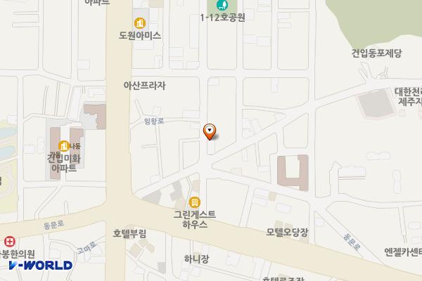 사라봉길 15 위치 지도 — 제주특별자치도 제주시 사라봉길 15