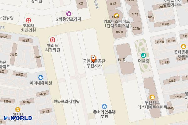 한화생명 부천지점 위치 지도 — 경기도 부천시 원미구 신흥로 179 (중동)