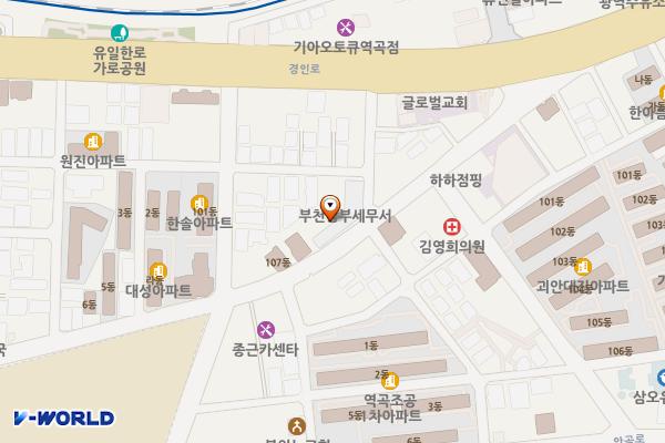 남부천세무서 위치 지도 — 경기도 부천시 소사구 경인옛로 115(괴안동)