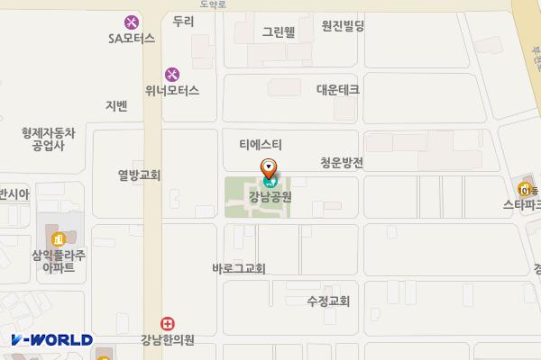 강남어린이공원 위치 지도 — 경기도 부천시 원미구 옥산로172번길 14(도당동)
