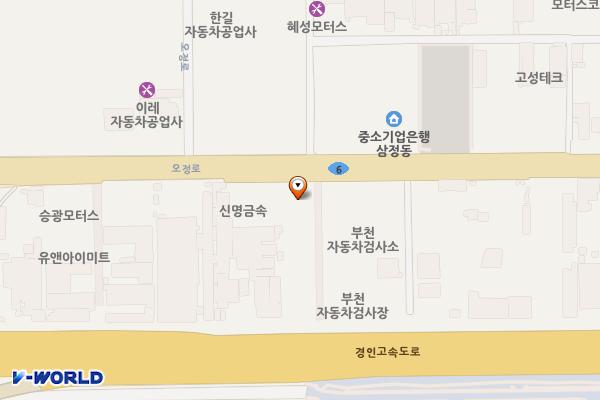 인우빌딩 위치 지도 — 경기도 부천시 오정구 오정로 40(삼정동)