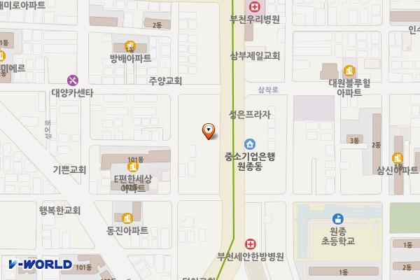 그린메디컬프라자 위치 지도 — 경기도 부천시 오정구 소사로 709(원종동)