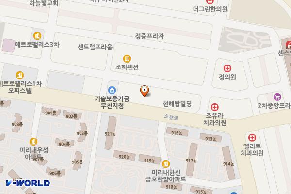 디아뜨3 B 위치 지도 — 경기도 부천시 원미구 소향로 225(중동)