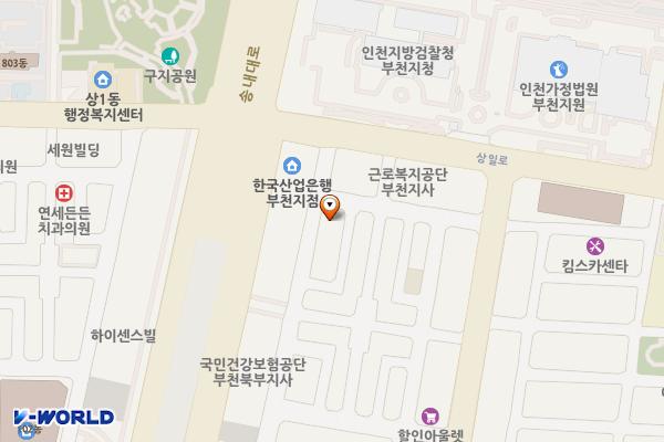 송화빌딩 위치 지도 — 경기도 부천시 원미구 부일로221번길 54(상동)