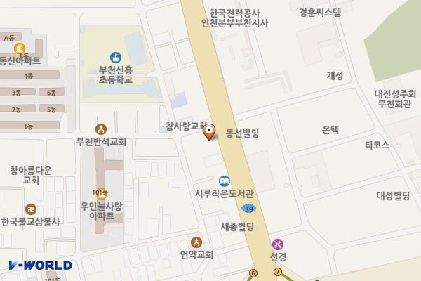 현봉빌딩 위치 지도 — 경기도 부천시 원미구 부천로 243(춘의동)