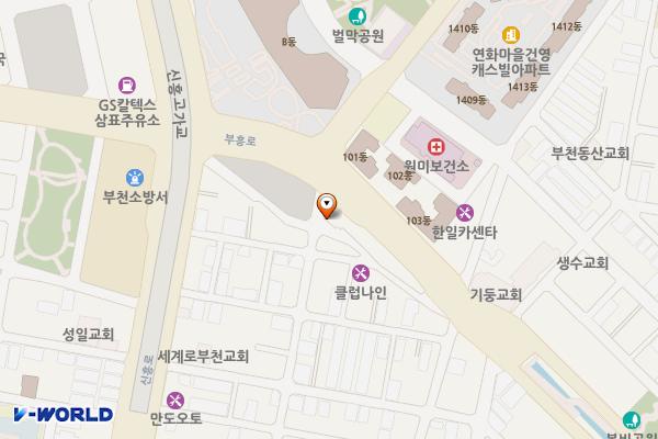심곡천공원 위치 지도 — 경기도 부천시 원미구 부흥로336번길 7(중동)