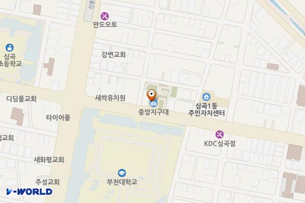 중앙지구대 위치 지도 — 경기도 부천시 원미구 장말로 337-1(심곡동)