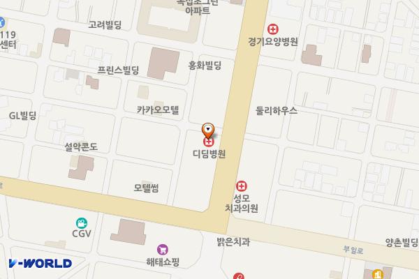 부천메디컬프라자 위치 지도 — 경기도 부천시 원미구 부천로29번길 7(심곡동)