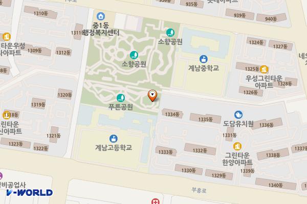 푸른어린이공원 위치 지도 — 경기도 부천시 원미구 부흥로 261(중동)
