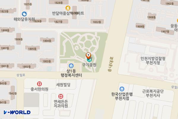 구지공원 위치 지도 — 경기도 부천시 원미구 상일로 101(상동)