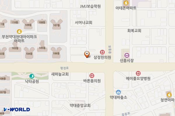 억새어린이공원 위치 지도 — 경기도 부천시 원미구 약대동 216-7