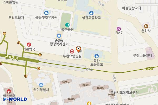 리치하우스오피스텔 위치 지도 — 경기도 부천시 원미구 길주로 325(중동)