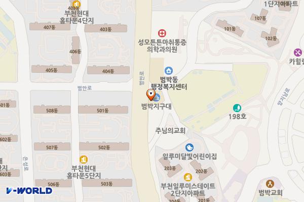 범박지구대 위치 지도 — 경기도 부천시 소사구 범안로 131(범박동)