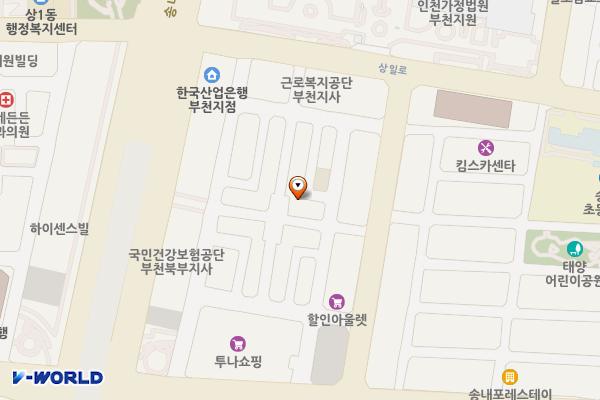 훼미리타운 위치 지도 — 경기도 부천시 원미구 상일로122번길 27(상동)