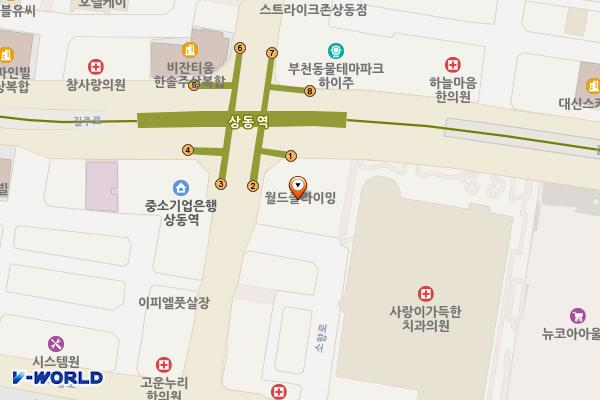 메가플러스 위치 지도 — 경기도 부천시 원미구 상동로 90(상동)