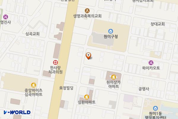 HM빌딩 위치 지도 — 경기도 부천시 원미구 조마루로386번길 47(원미동)