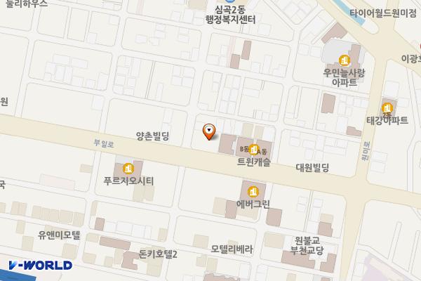 부용빌딩 위치 지도 — 경기도 부천시 원미구 부일로 509(심곡동)
