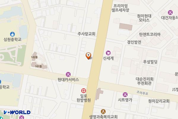 프로Self주유소 위치 지도 — 경기도 부천시 원미구 부천로 161(춘의동)