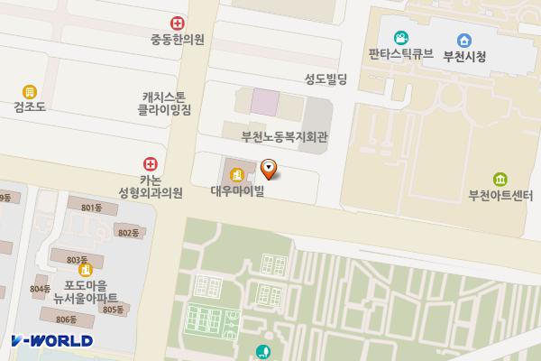 필레오트윈파크1동 위치 지도 — 경기도 부천시 원미구 소향로 143(중동)