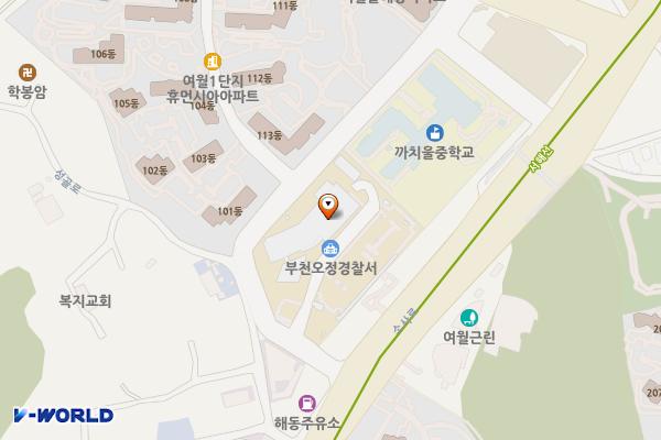 부천오정경찰서 위치 지도 — 경기도 부천시 오정구 소사로 631(여월동)