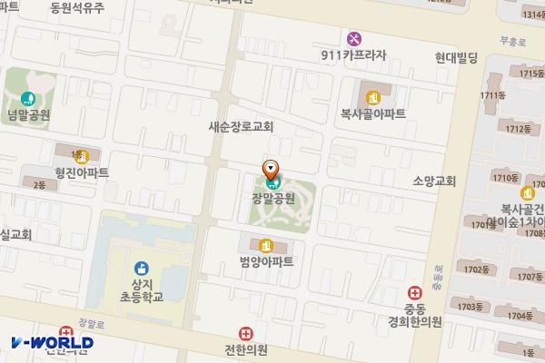 장말어린이공원 위치 지도 — 경기도 부천시 원미구 중동로161번길 37(중동)