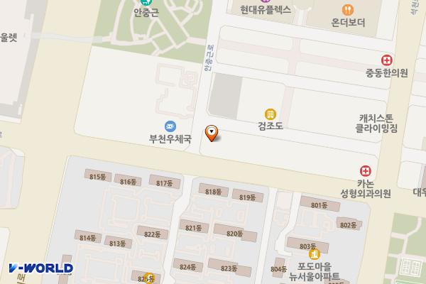 디아뜨1 A 위치 지도 — 경기도 부천시 원미구 소향로 111(중동)