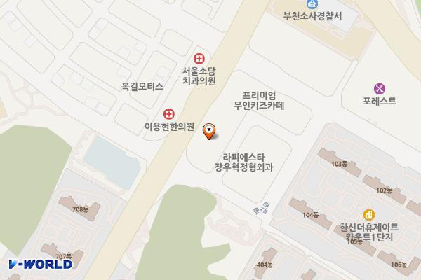 문영 퀸즈파크 A 위치 지도 — 경기도 부천시 소사구 옥길로 116(옥길동)