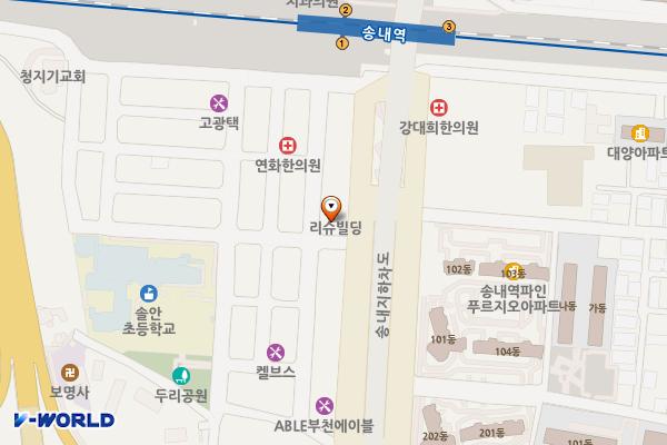 라슈빌딩 위치 지도 — 경기도 부천시 소사구 송내대로 29(송내동)