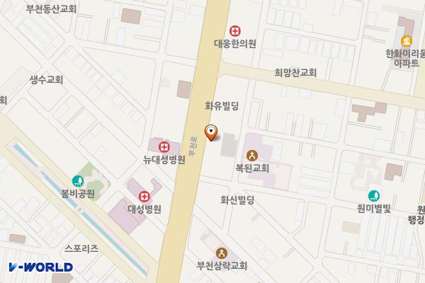 KB국민은행 위치 지도 — 경기도 부천시 원미구 부천로 94(원미동)